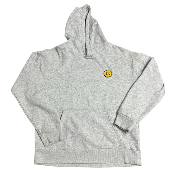 Gilly Hicks Smiley Face Hoodie Sweatshirt Gray Hooded Size Small - Picture 1 of 15